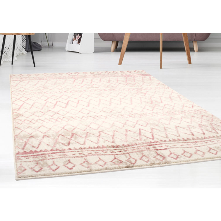Latitude Vive Abigale Flatweave Pink Rug & Reviews Wayfair.co.uk